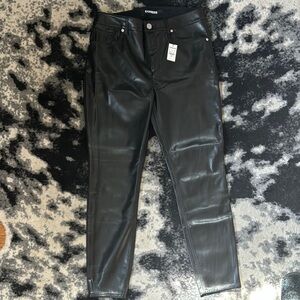 Express Faux Leather Black Jeans